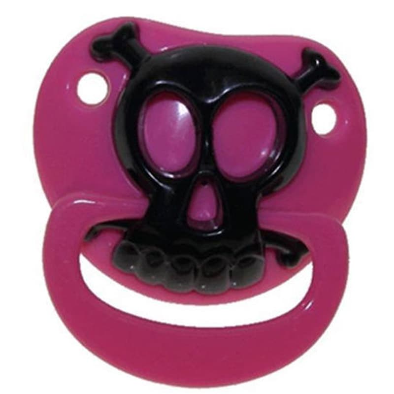Pink Pirate Skull Pacifier
