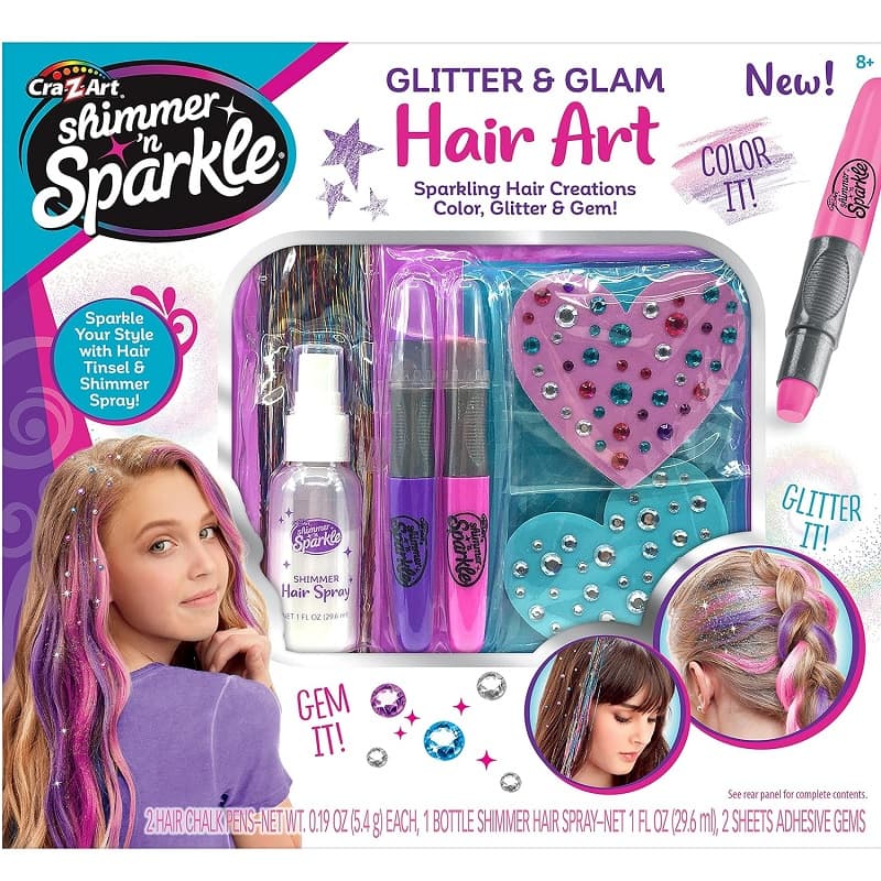 Cra-Z-Art: Shimmer & Sparkle - Glitter & Glam Metallic Hair Art